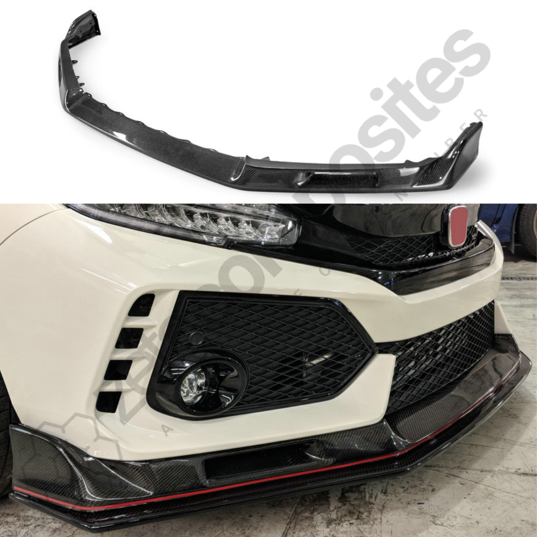 10th gen honda civic carbon fiber front lip 2016-2021