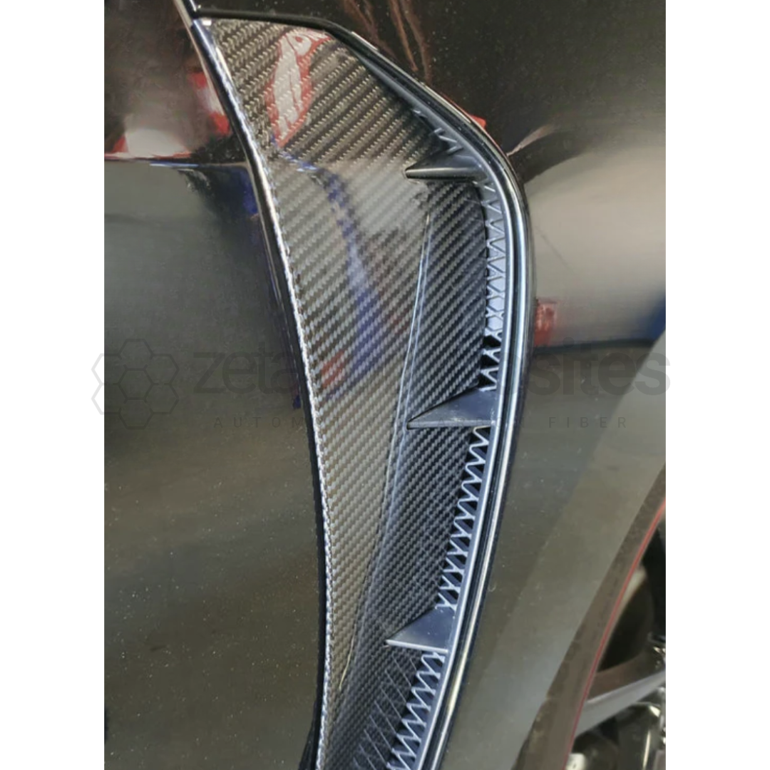 Carbon Fiber Fender Vent Garnish Covers for 10th Gen Civic Type R (2016'-2021')