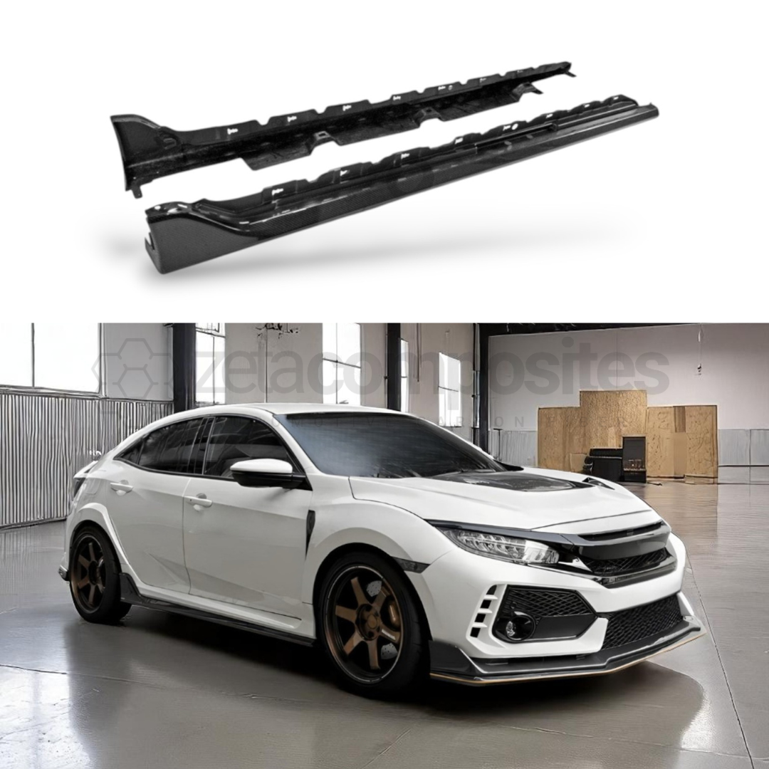 OEM Style Carbon Fiber Side Skirts for Honda Civic Type R FK8 (2016'-2021')