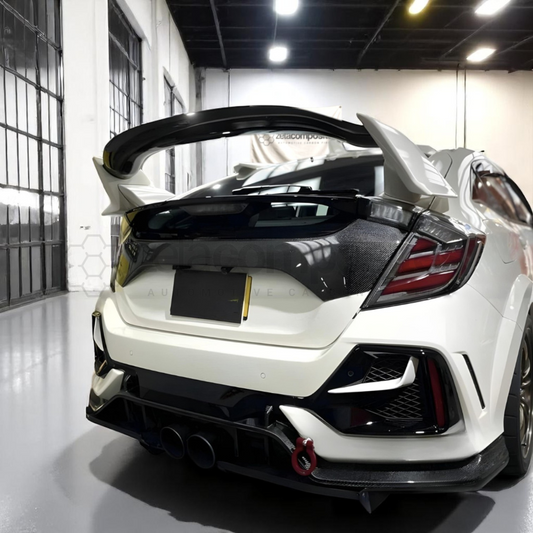 Carbon Fiber Trunk Applique Replacement for 10th Gen Honda Civic FK7 FK8 (2016'-2021')