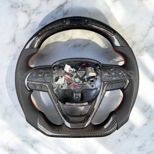 2014+ Wk2 Jeep Cherokee Carbon Fiber Steering Wheel Custom