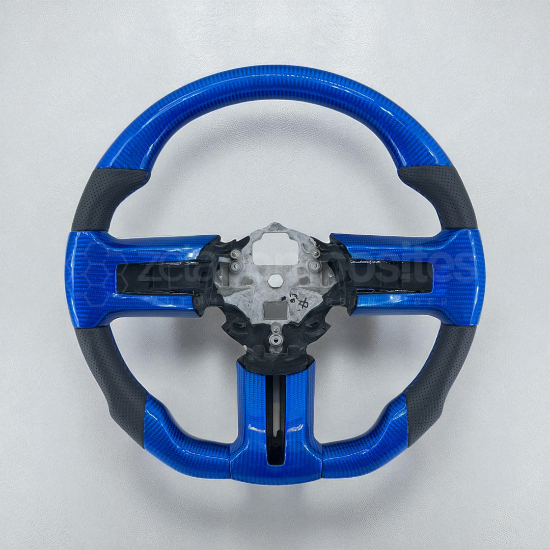 Carbon Fiber Steering Wheel for Mustang (2010'-2014') (Carbon Button Frames Included)