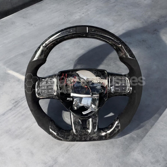 custom carbon fiber steering wheel for 2011-2014 dodge charger