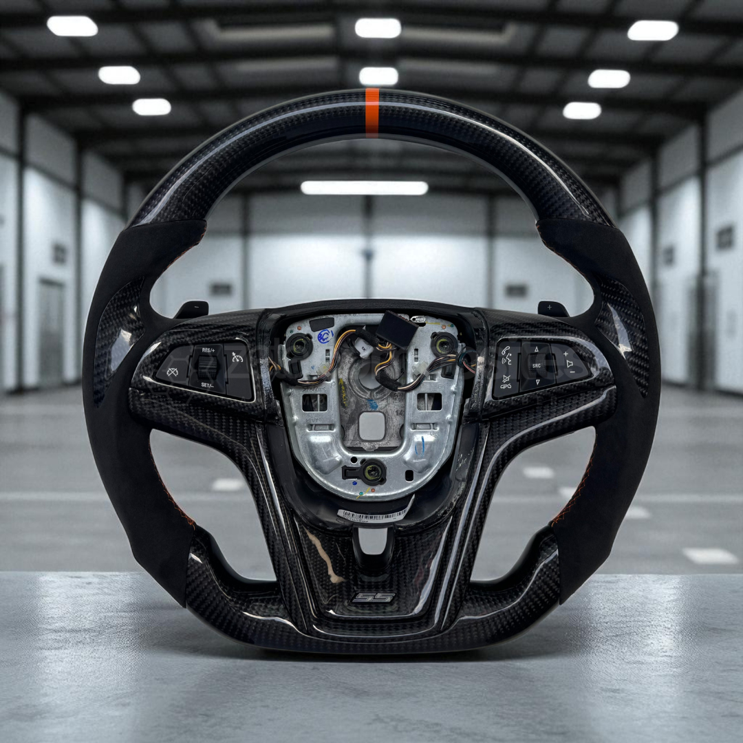 Carbon Fiber Steering Wheel for 2012-2015 Camaro (Carbon Button Frame Included)
