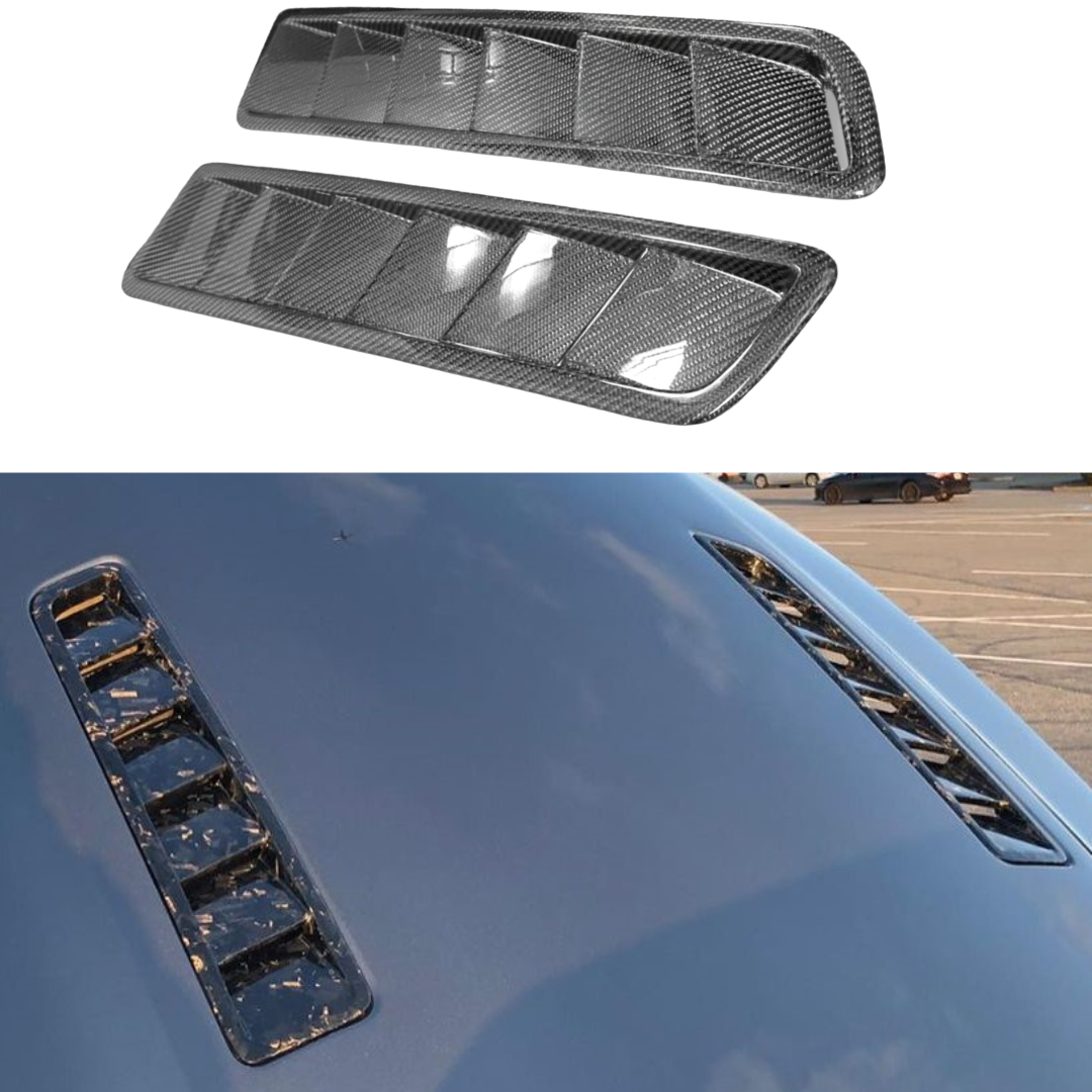 2013-2014 Mustang Carbon Fiber Hood Vents Replacements