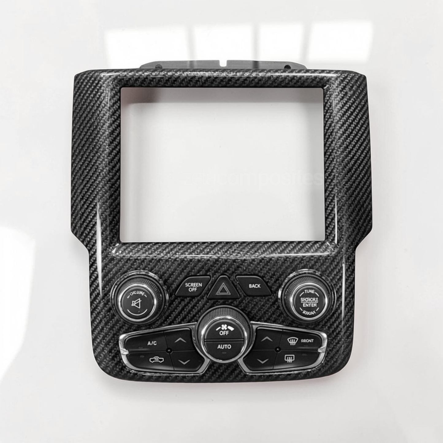 (2013'-2018') Dodge Ram Carbon Fiber Screen Control Bezel Direct Replacement