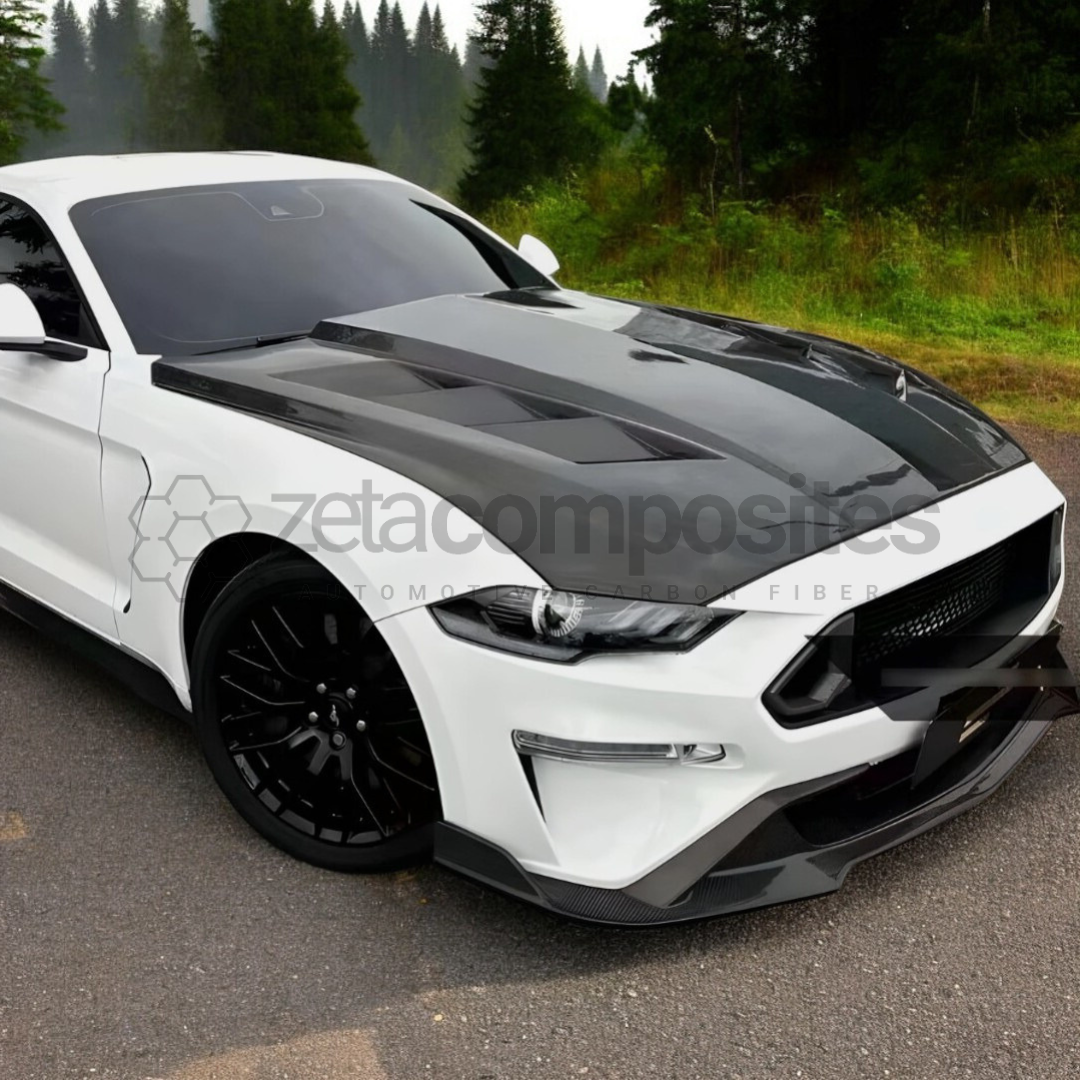 triple vented carbon fiber mustang hood s550