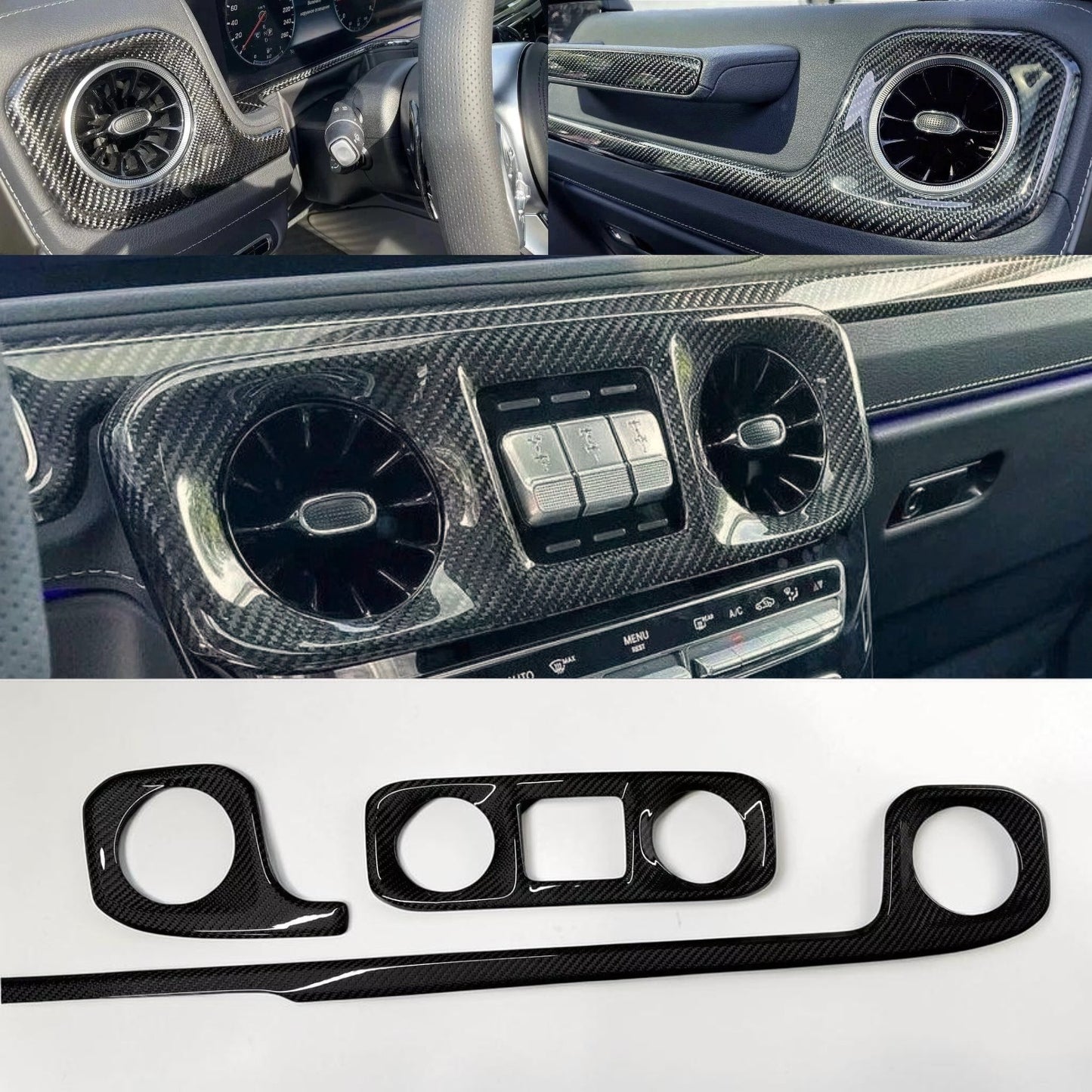 (2019'-2025') Mercedes G550 / G63 Carbon Fiber Dash Cover Kit W464 W463a
