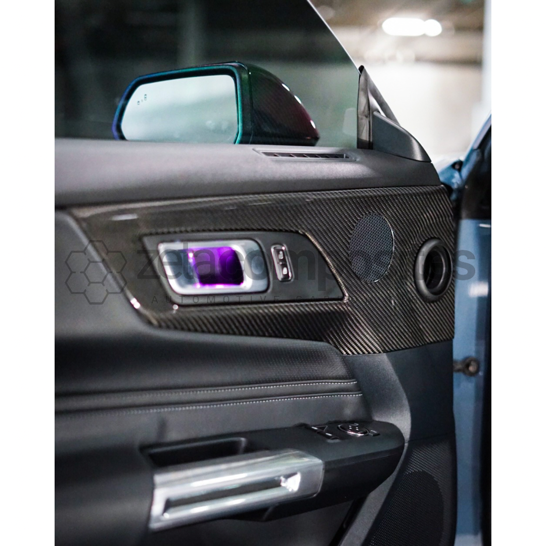 s650 mustang carbon fiber door trim panels
