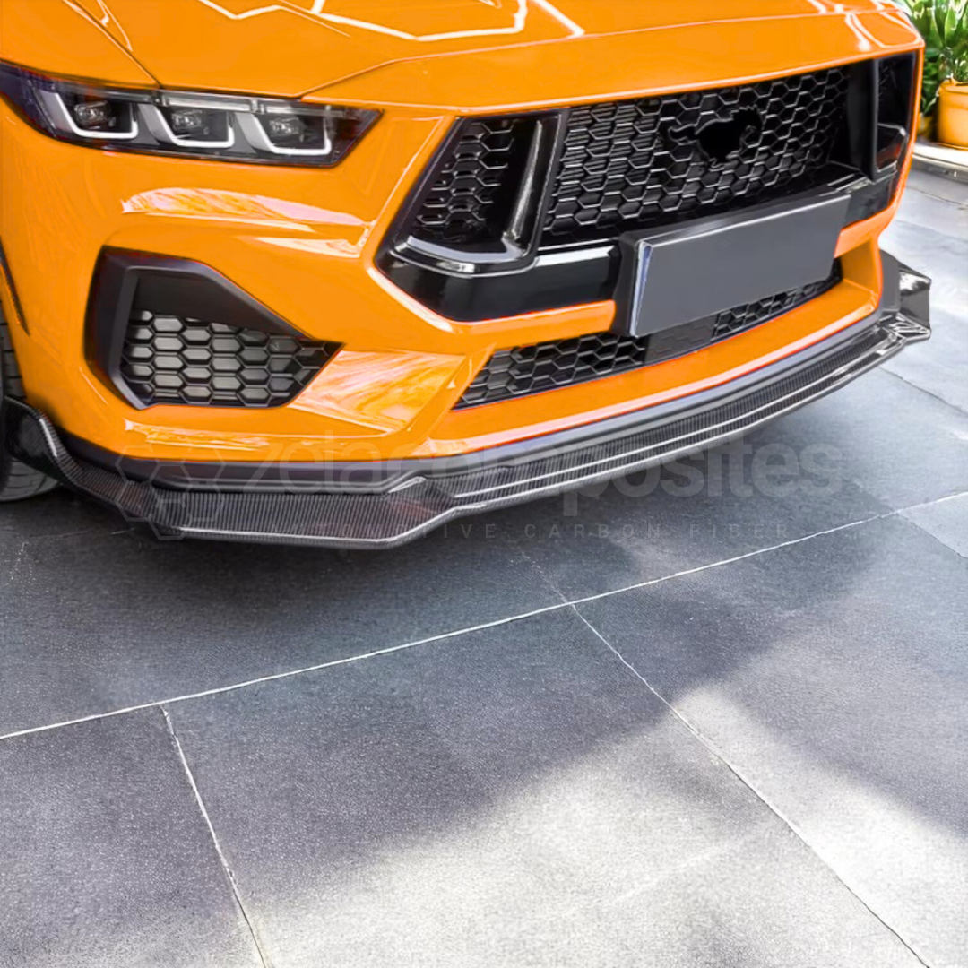 2024+ Ford Mustang S650 Real Carbon Fiber Front Lip Splitter