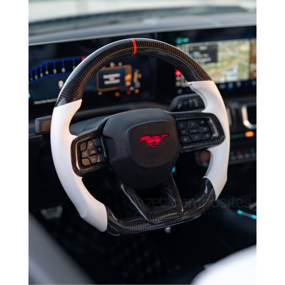 Carbon Fiber Steering Wheel for 2024+ Mustang S650