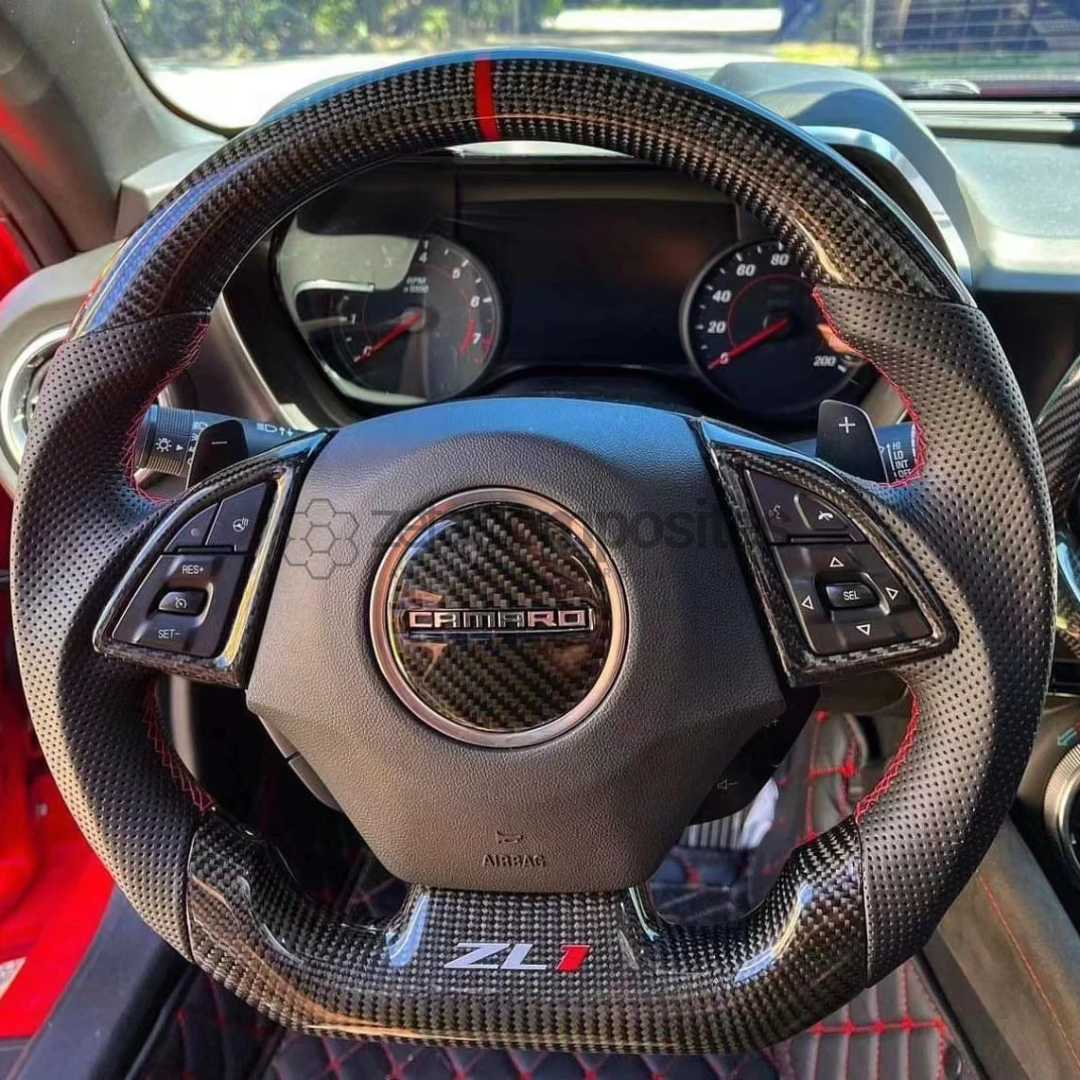 Carbon Fiber Steering Wheel for 6th Gen Camaro SS | ZL1 | RS (2016'-2024')