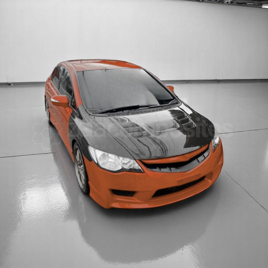 Carbon Fiber Hood Track Style for 2006-2011 Honda Civic 8th Gen