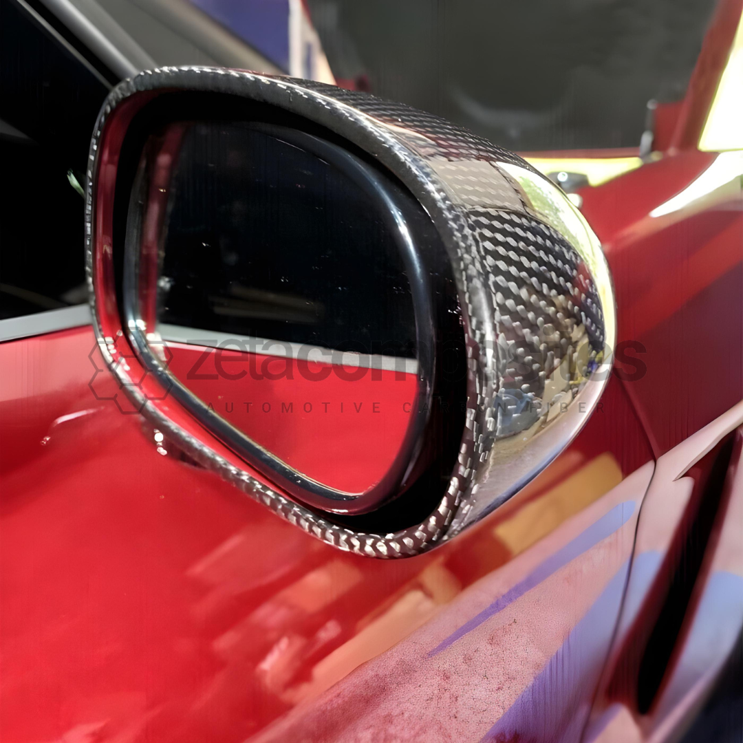 C6 Corvette Carbon Fiber Mirrors Caps Covers Set