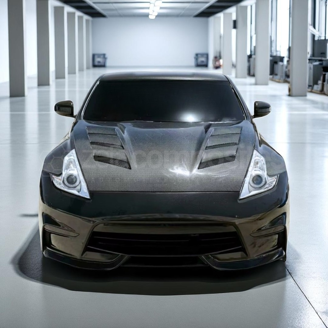 Carbon Fiber Hood Triple Vented Style for Nissan 370z