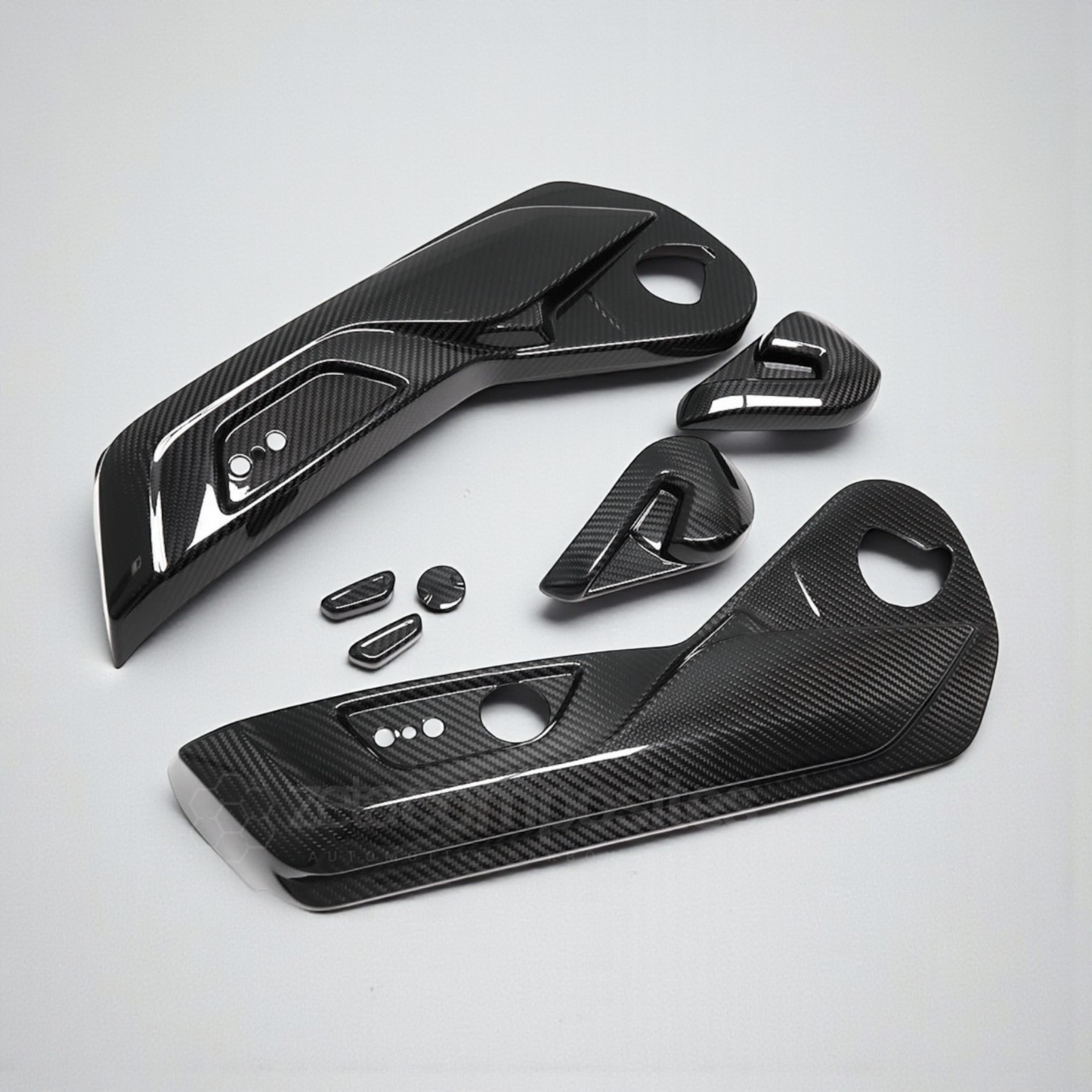 (2024'+ S650) Mustang Carbon Fiber Seat Control Panel Trims