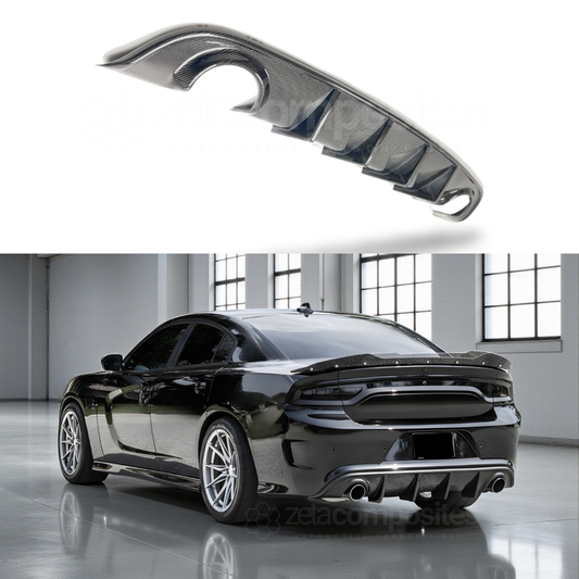 Carbon Fiber Diffuser for Dodge Charger Narrow Body (15'-23')