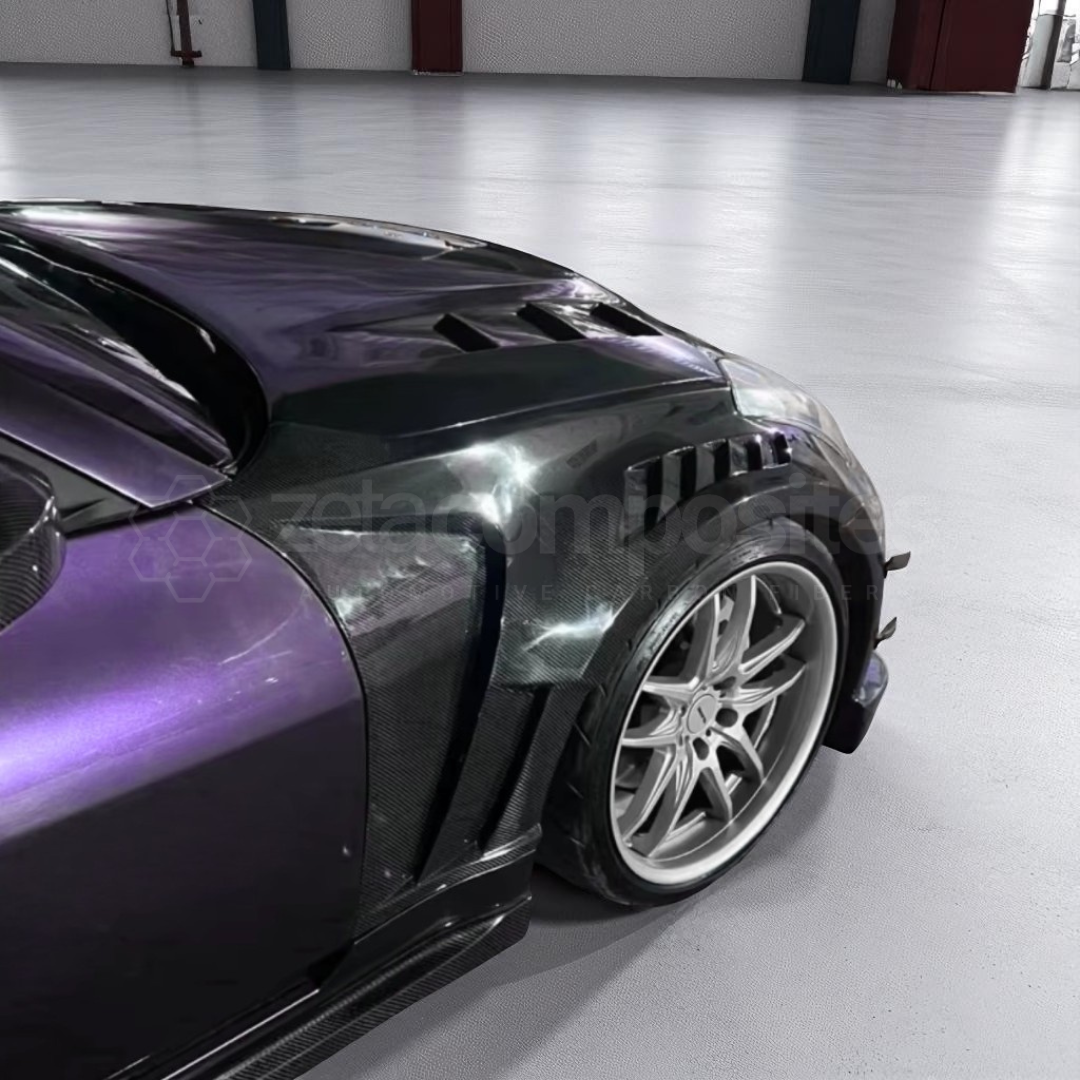 Carbon Fiber Fenders Track Style for Nissan 350Z - Vented