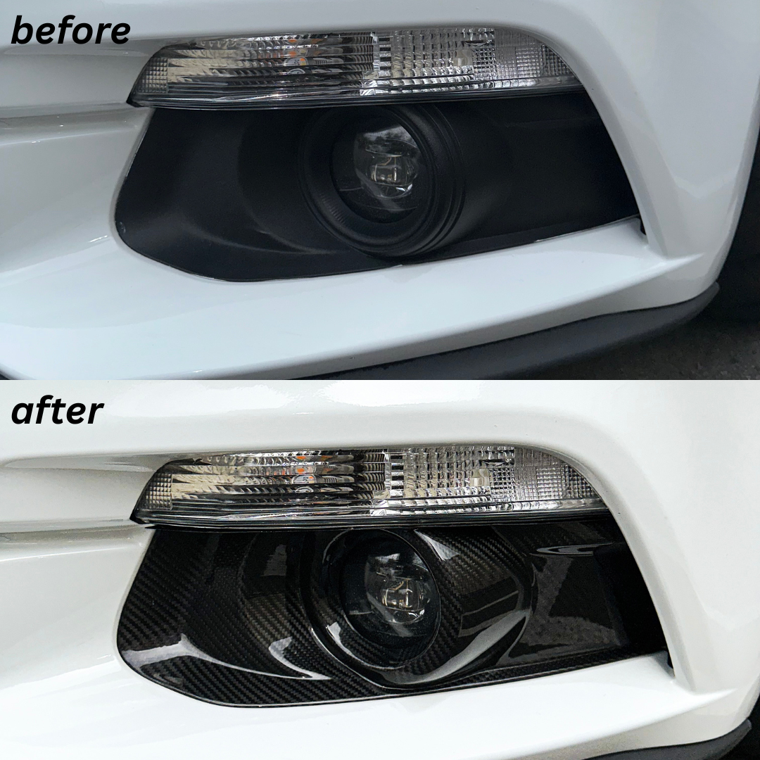 Carbon Fiber Fog Light Bezel Inserts for 15'-17' Mustang
