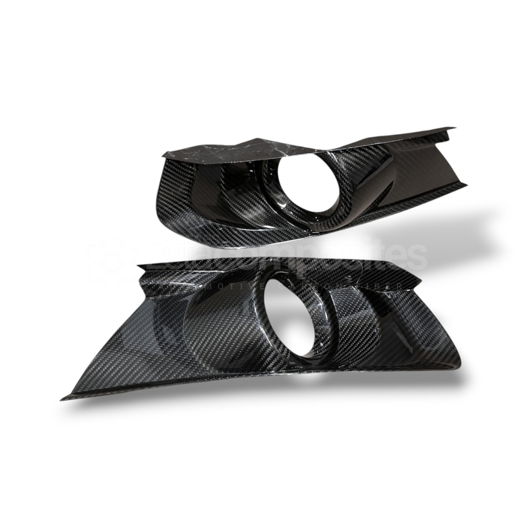 Carbon Fiber Fog Light Bezel Inserts for 15'-17' Mustang