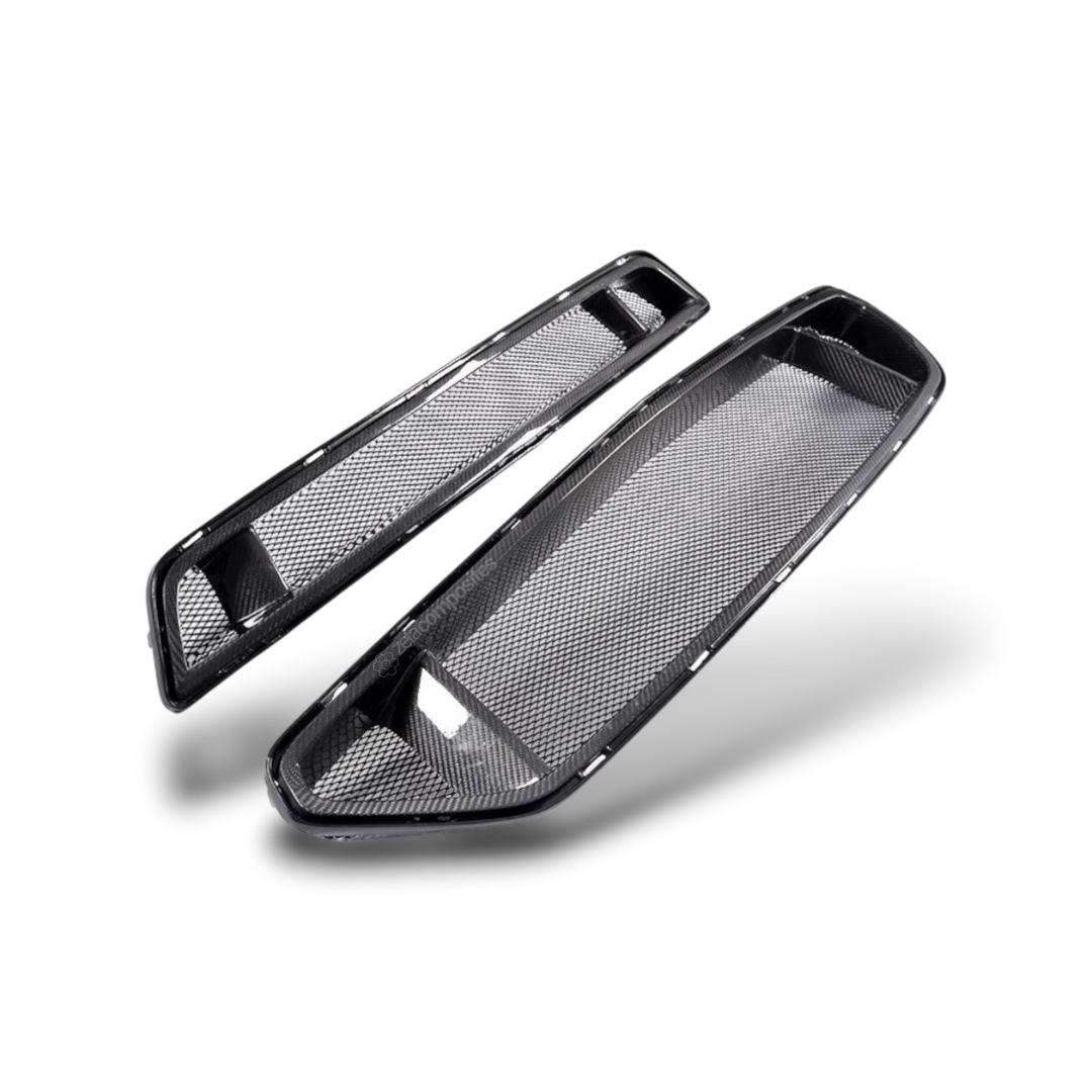 Carbon Fiber Grille Replacements Upper + Lower for Mustang 2015'-2017'