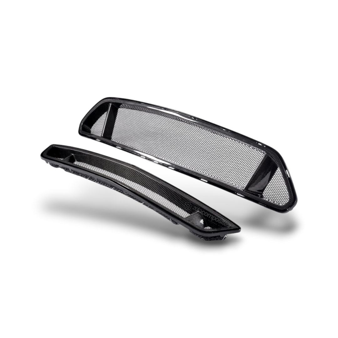 Carbon Fiber Grille Replacements Upper + Lower for Mustang 2015'-2017'