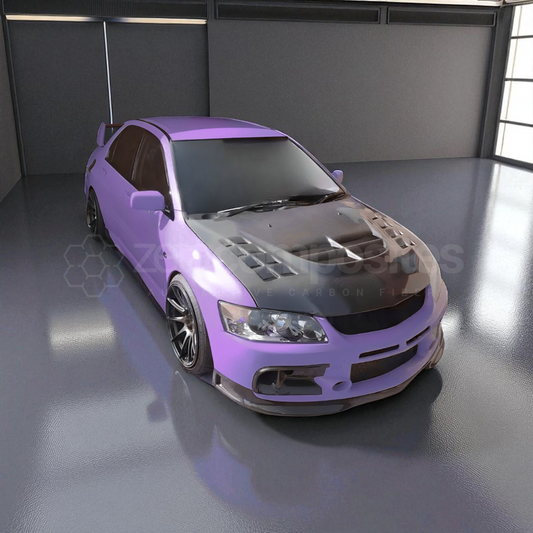 Carbon Fiber Hood Track Style for EVO 8 9