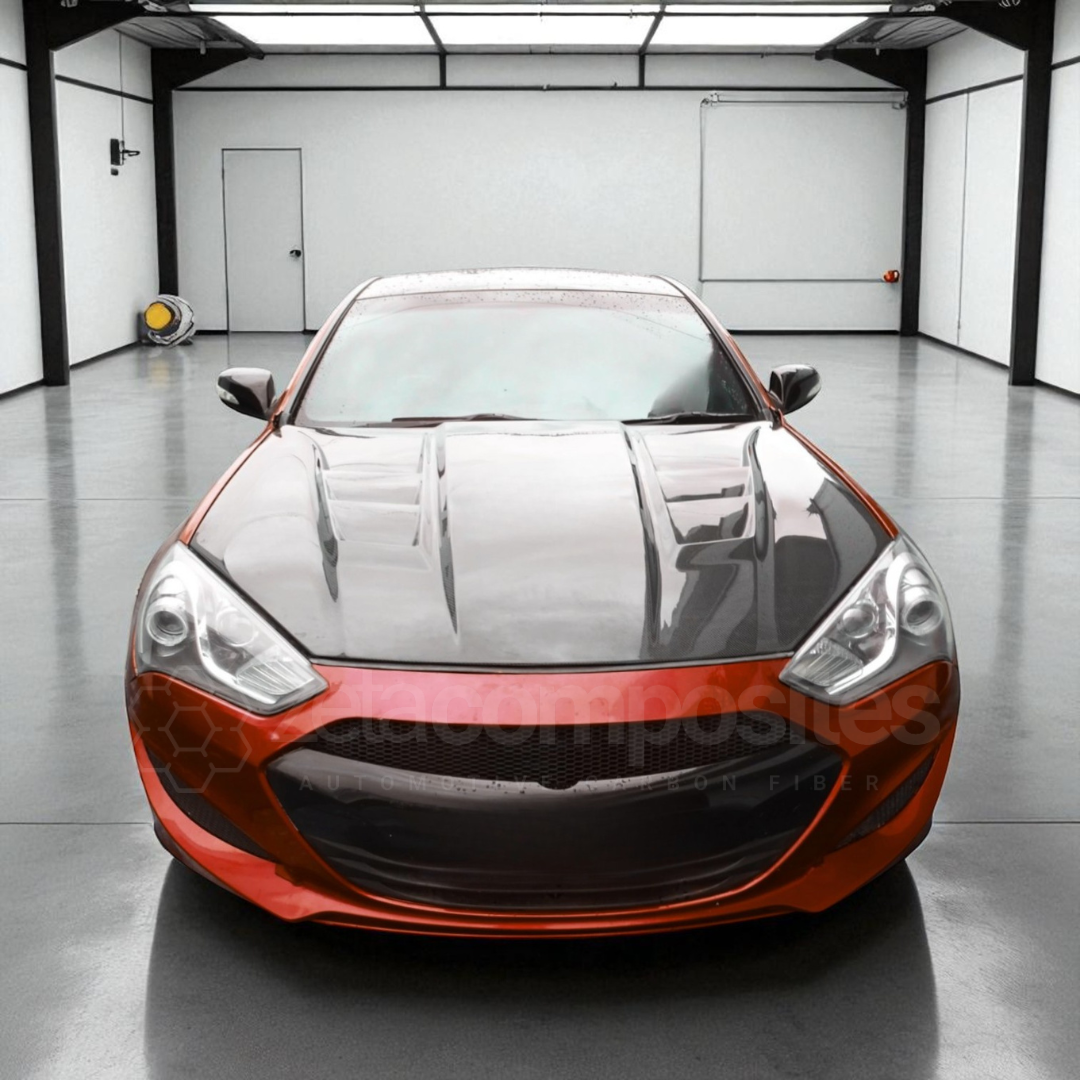 Carbon Fiber Hood Track Style for Hyundai Genesis Coupe (2013'-2016')