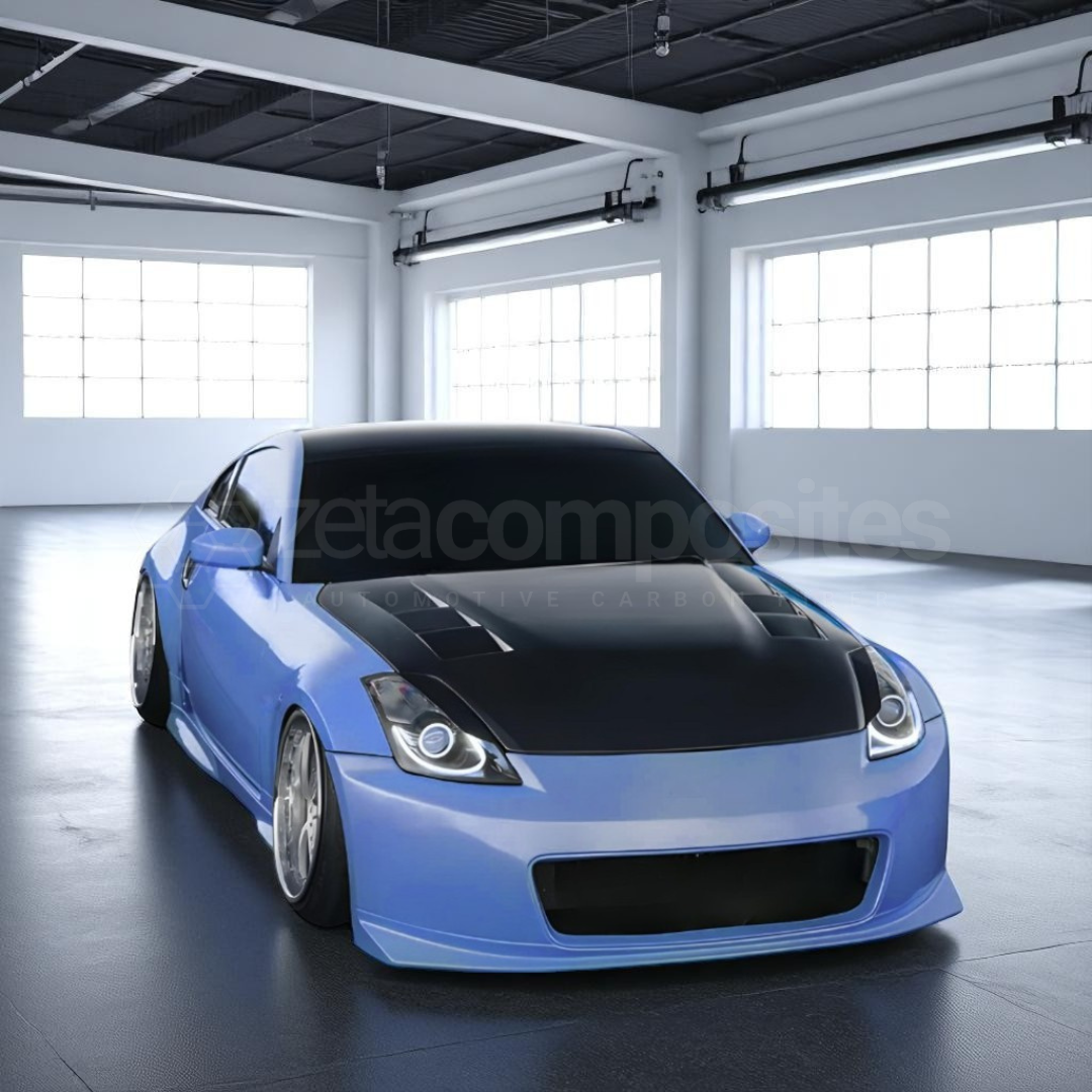 Carbon Fiber Hood Track Style for Nissan 350z