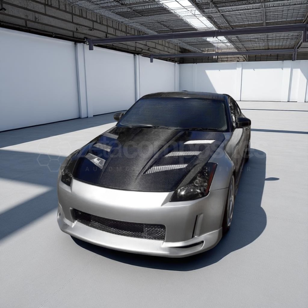Carbon Fiber Hood Vented for Nissan 350z