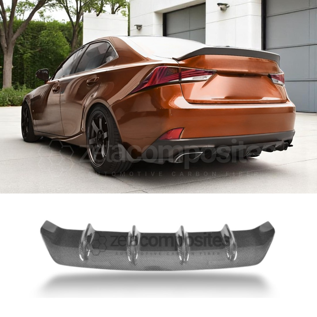 Carbon Fiber Rear Diffuser for Lexus IS300 | IS350 | 2015+ RC F