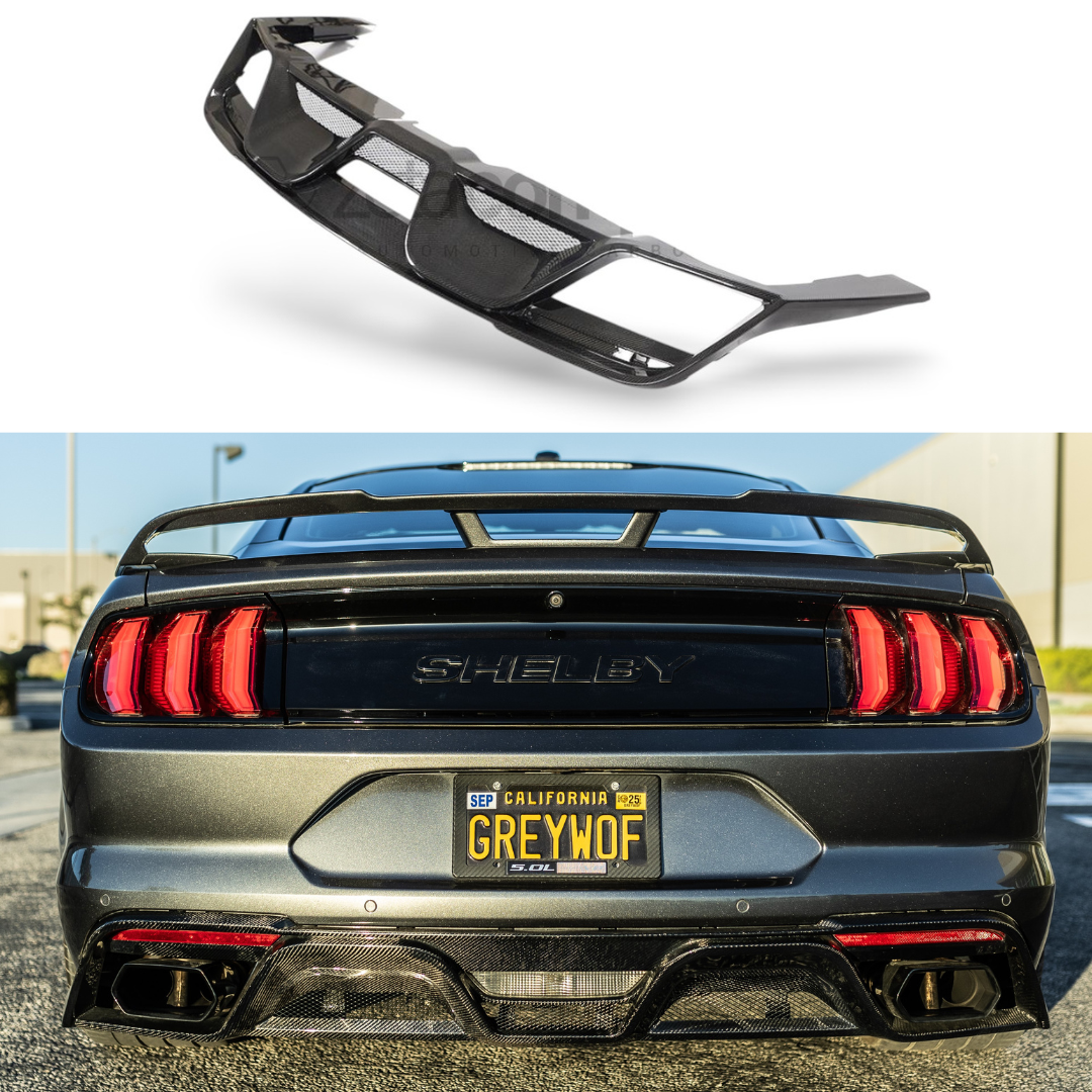 Carbon Fiber Shelby Gt350 Style Rear Diffuser 2018+ S550