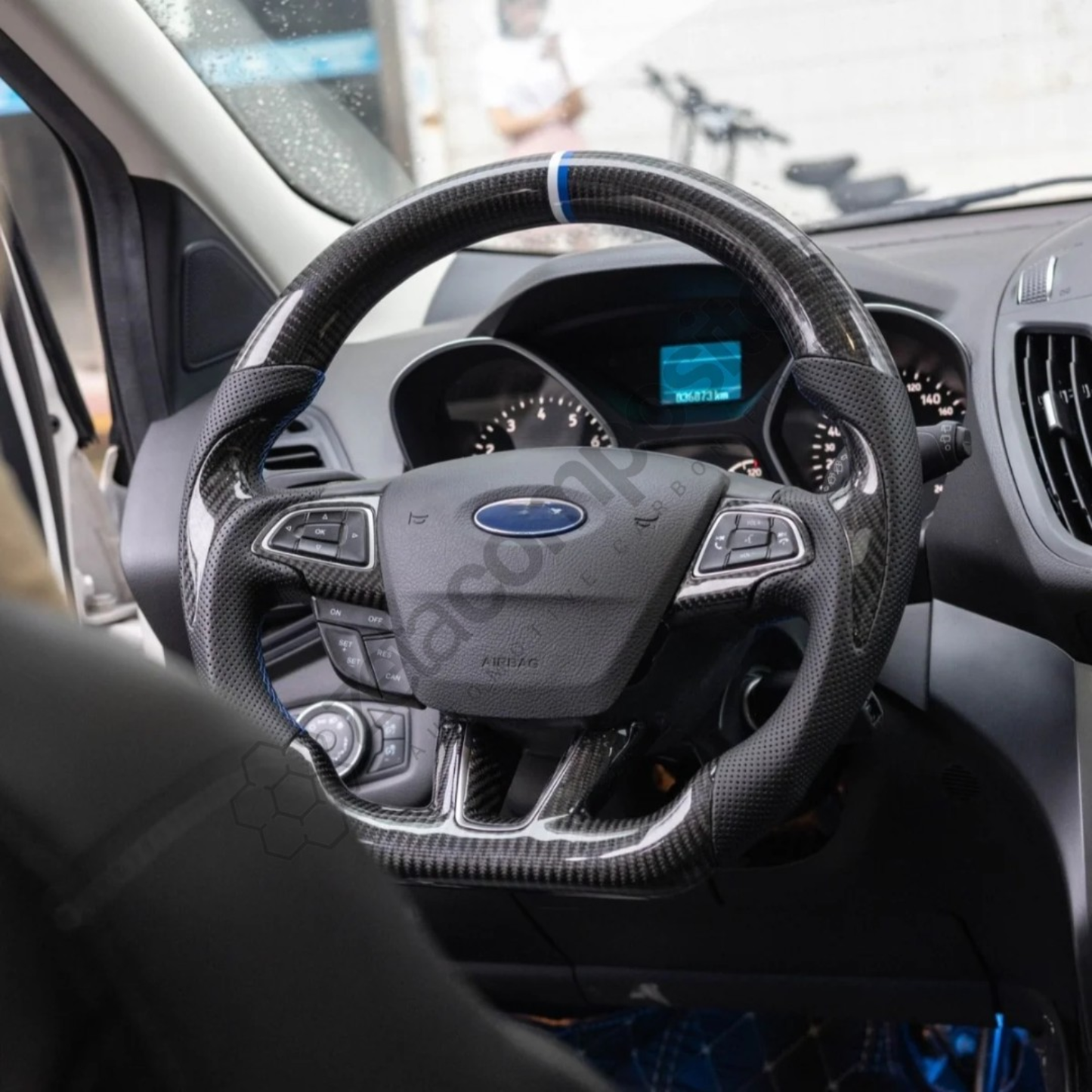 Carbon Fiber Steering Wheel for Ford Focus RS and ST | Fusion | Edge | Fiesta