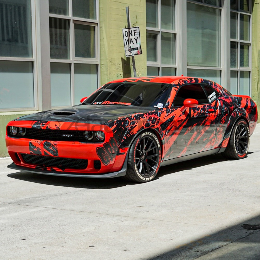 Challenger Hellcat Carbon Fiber Hood OEM Style