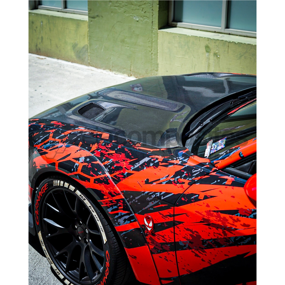 Challenger Hellcat Carbon Fiber Hood OEM Style