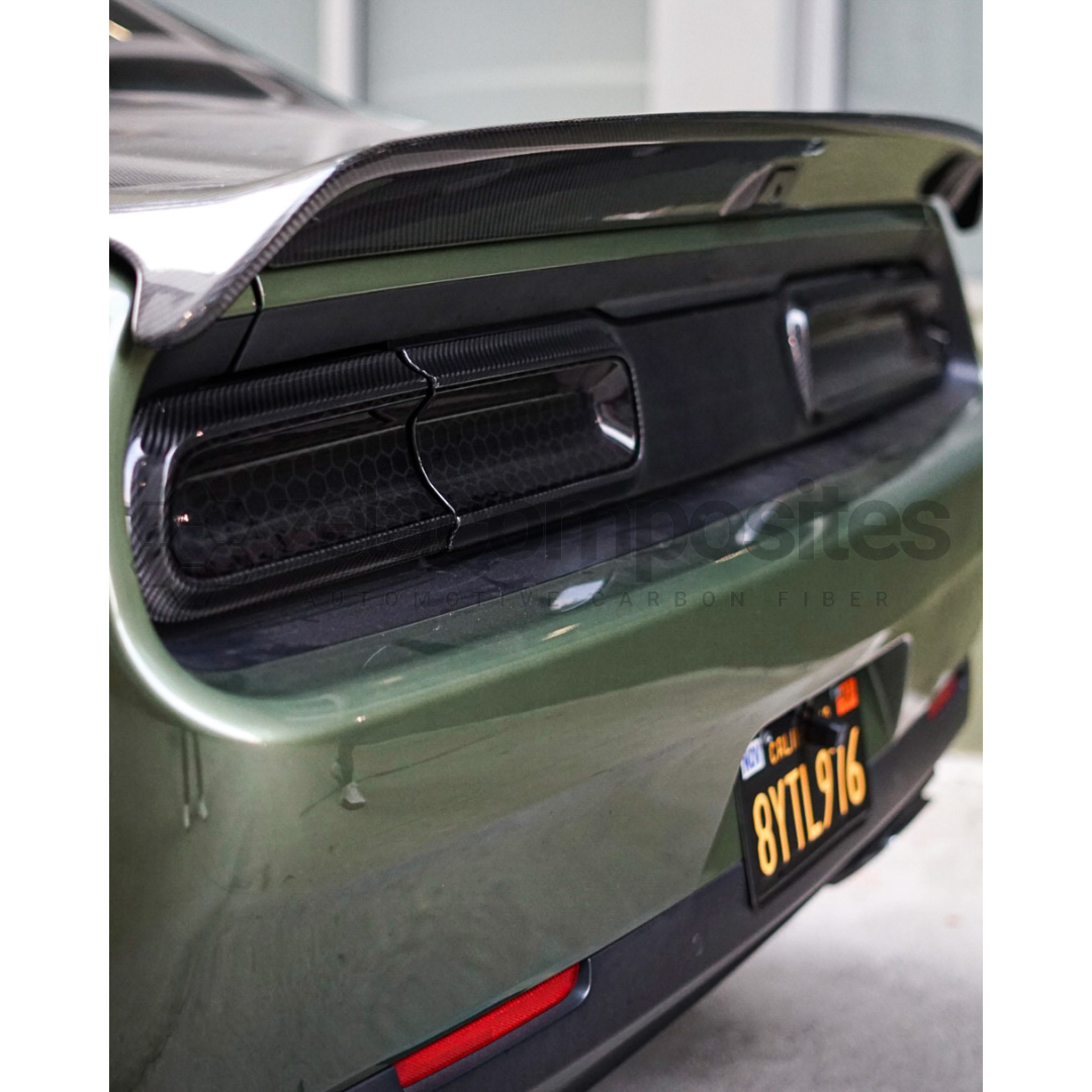 2015-2023 Dodge Challenger Carbon Fiber Taillight Trim Perfect Fitment