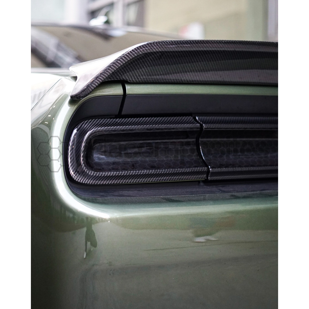 2015-2023 Dodge Challenger Carbon Fiber Taillight Trim Perfect Fitment