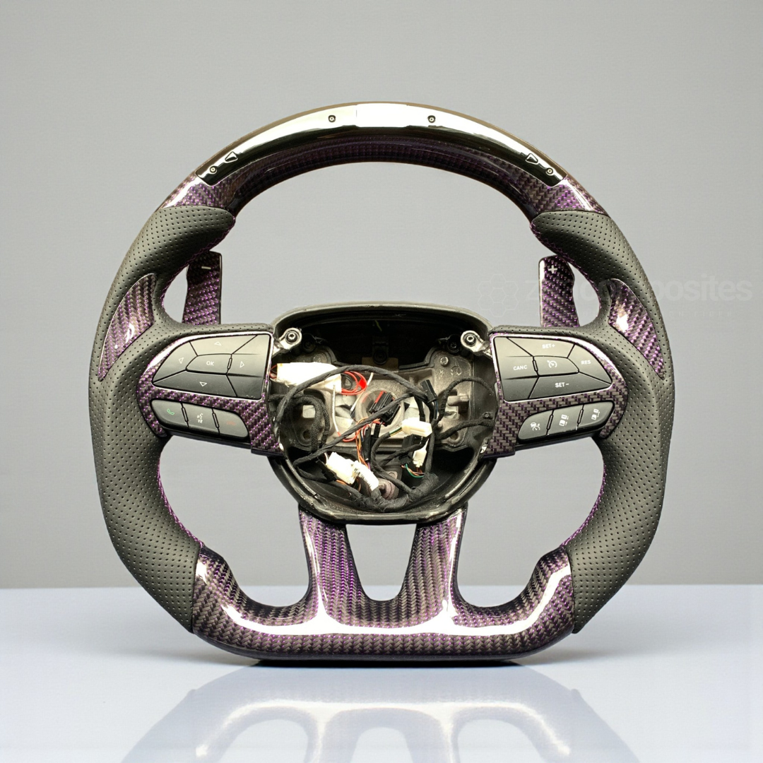 Custom Carbon Fiber Steering Wheel for Dodge Charger Challenger Jeep Durango