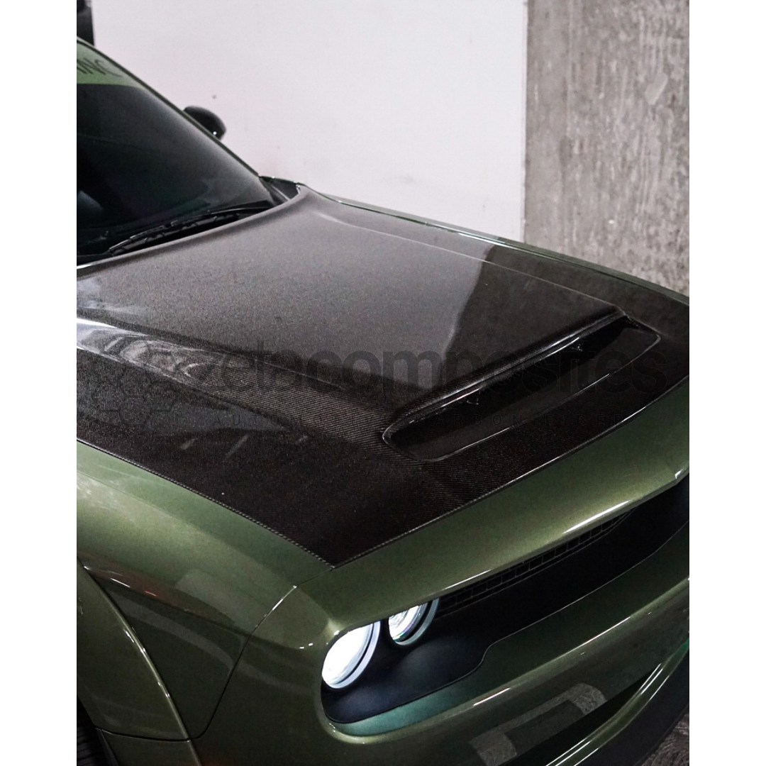 Dodge Challenger Carbon Fiber Demon Hood OE+