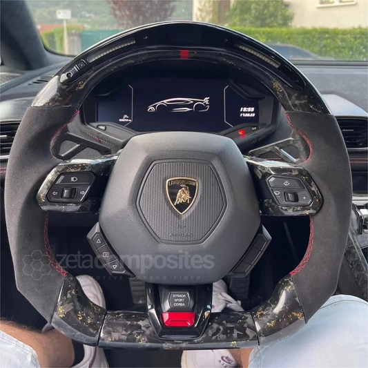 2015+ Lamborghini Huracan Custom Carbon Fiber Steering Wheel