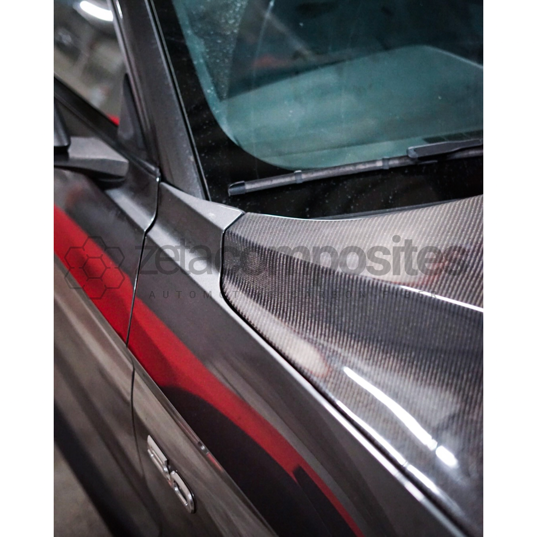 Carbon Fiber Glass Window Hood for S550 Mustang (15'-23')