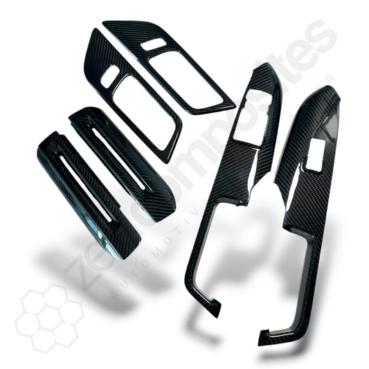 Carbon Fiber Door Trim Covers for Mustang (2015'-2024'+)