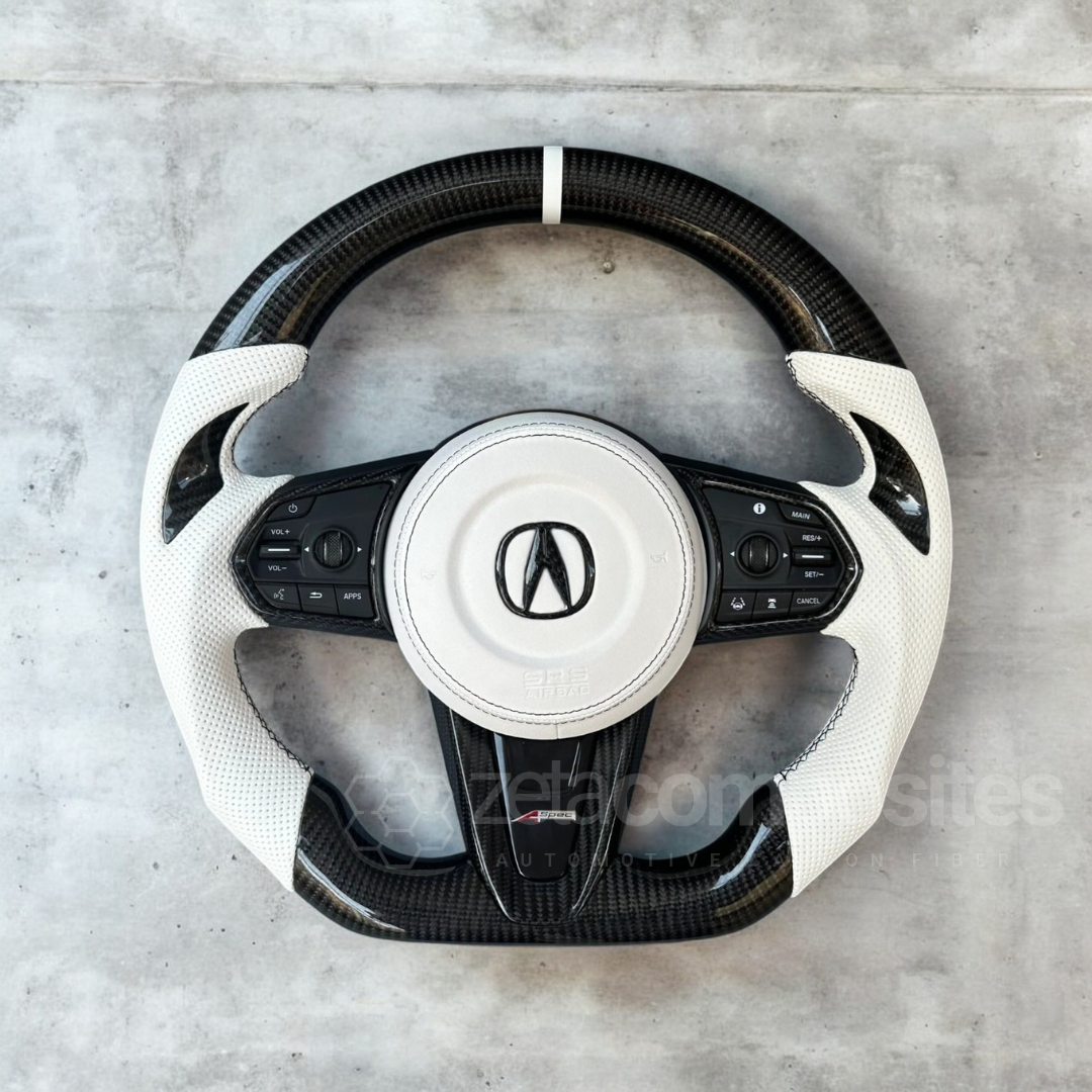 custom carbon fiber steering wheel for acura mdx tlx