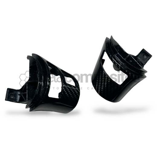 carbon fiber button trim replacements for c6 corvette steering wheels