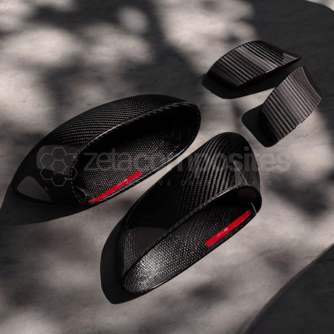 C6 Corvette Carbon Fiber Mirrors Caps Covers Set