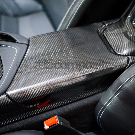 Carbon Fiber Center Console Lid Cover for C8 Corvette