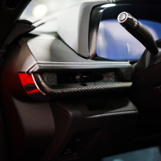 Carbon Fiber Dash Chrome Cover Kit for C8 Corvette