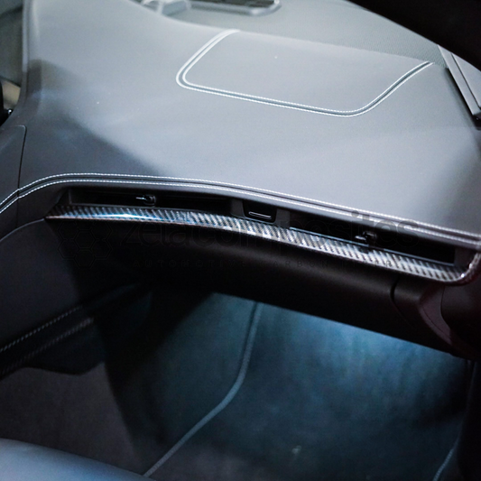 Carbon Fiber Dash Chrome Cover Kit for C8 Corvette