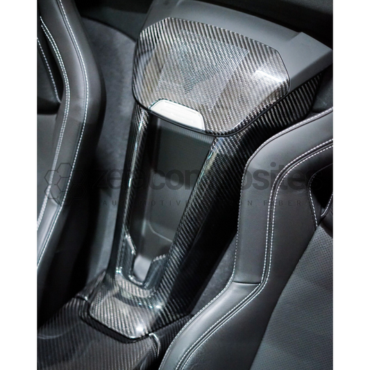 Carbon Fiber Waterfall Speaker Cover with Logo for C8 Corvette
