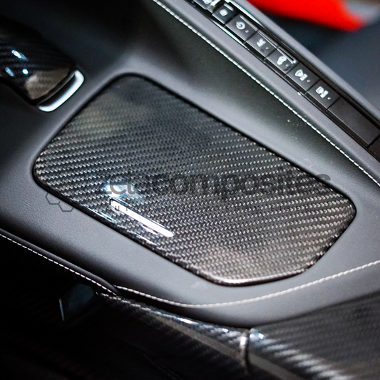 Carbon Fiber Cup Holder Lid Cover for C8 Corvette